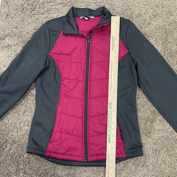 Port Authority Womens‎ Color Block Soft Shell Jacket Womens Size Small Grey Pink - Picture 6 of 9
